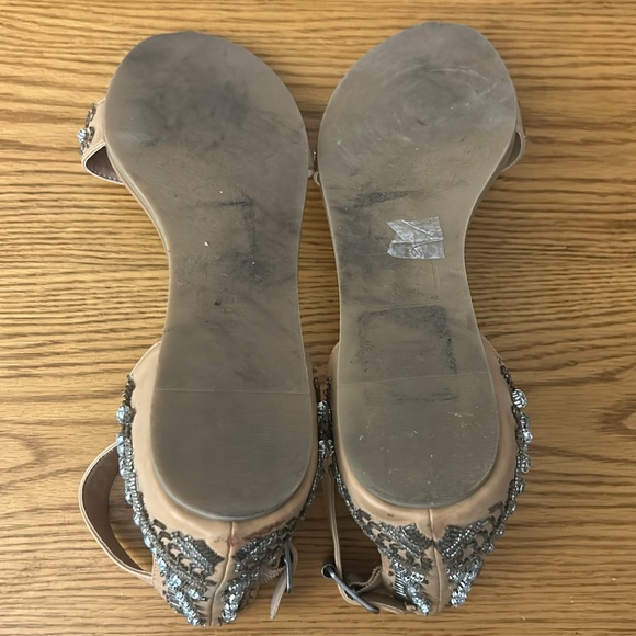 🍒 Dolce Vita Tan Beaded and Jeweled Sandals Size 10 - Picture 8 of 12